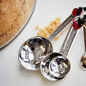 Measured In Love - measuring spoon set - Ready to SHIP